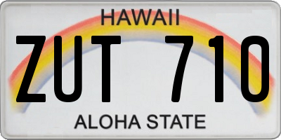 HI license plate ZUT710