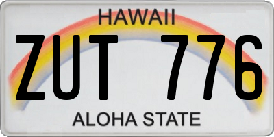 HI license plate ZUT776