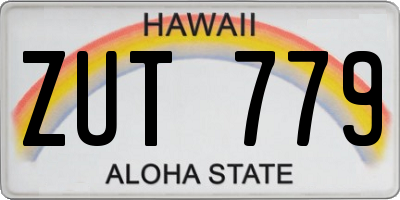 HI license plate ZUT779