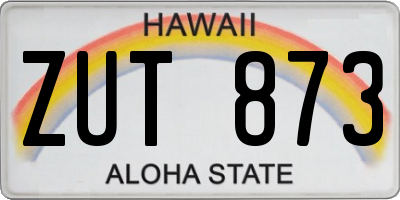 HI license plate ZUT873