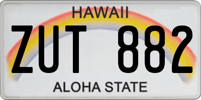 HI license plate ZUT882