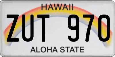HI license plate ZUT970