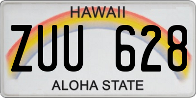 HI license plate ZUU628