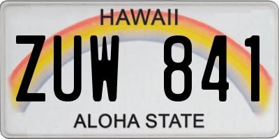 HI license plate ZUW841