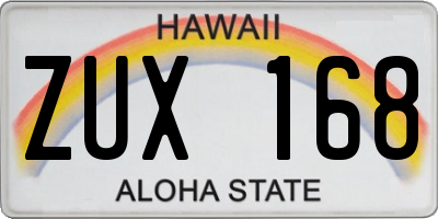 HI license plate ZUX168