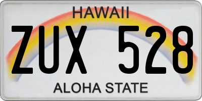 HI license plate ZUX528