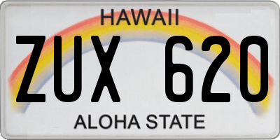 HI license plate ZUX620