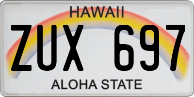HI license plate ZUX697