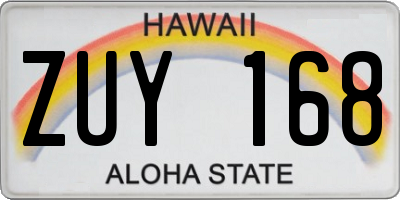 HI license plate ZUY168