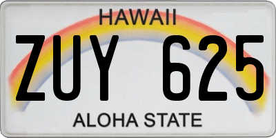 HI license plate ZUY625