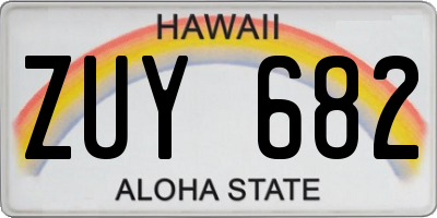 HI license plate ZUY682