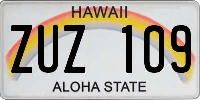 HI license plate ZUZ109