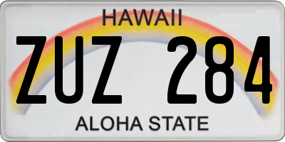 HI license plate ZUZ284