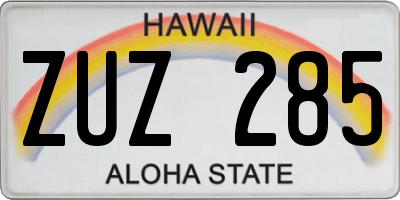 HI license plate ZUZ285