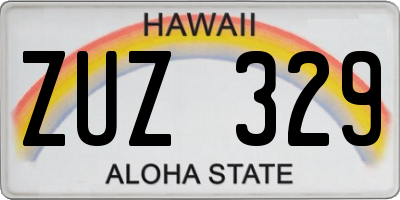 HI license plate ZUZ329