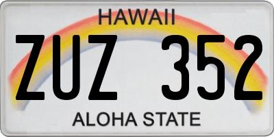 HI license plate ZUZ352