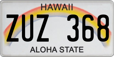 HI license plate ZUZ368