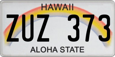 HI license plate ZUZ373