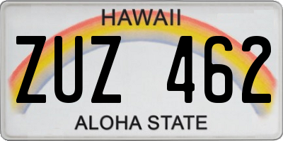HI license plate ZUZ462
