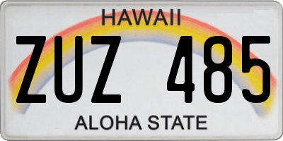 HI license plate ZUZ485