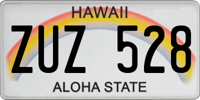 HI license plate ZUZ528
