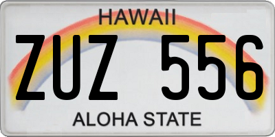 HI license plate ZUZ556