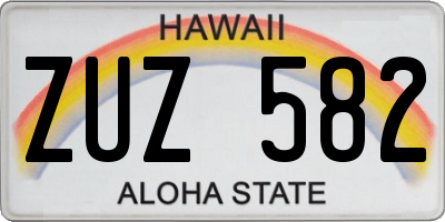 HI license plate ZUZ582