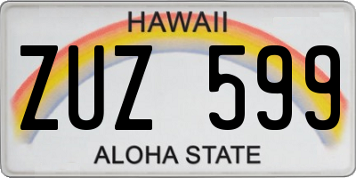 HI license plate ZUZ599