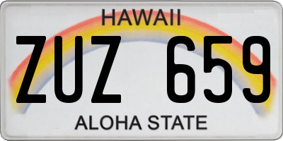 HI license plate ZUZ659