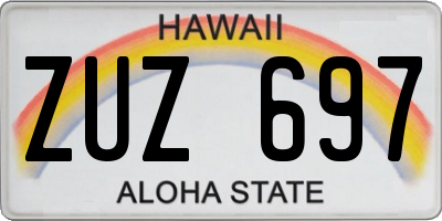 HI license plate ZUZ697