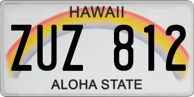 HI license plate ZUZ812