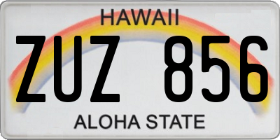 HI license plate ZUZ856