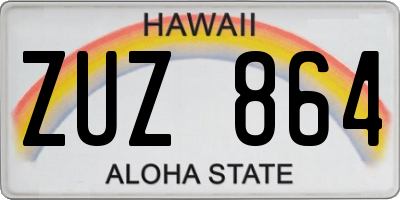 HI license plate ZUZ864