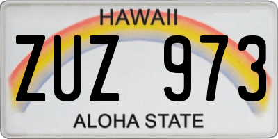 HI license plate ZUZ973