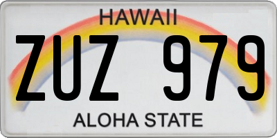 HI license plate ZUZ979