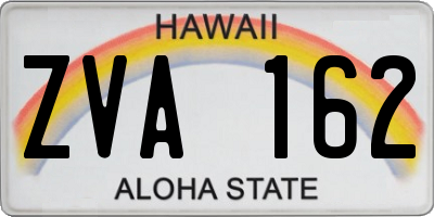 HI license plate ZVA162
