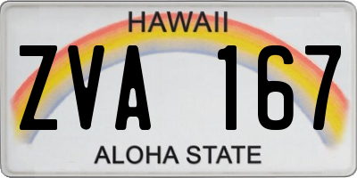 HI license plate ZVA167
