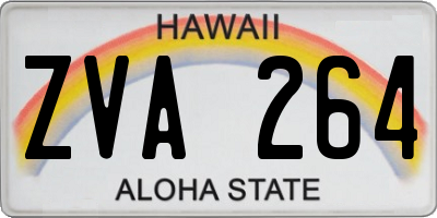 HI license plate ZVA264
