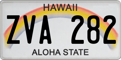 HI license plate ZVA282