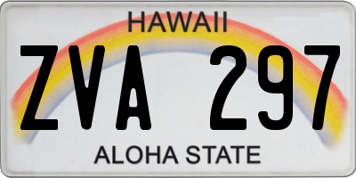 HI license plate ZVA297