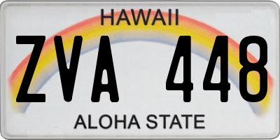 HI license plate ZVA448
