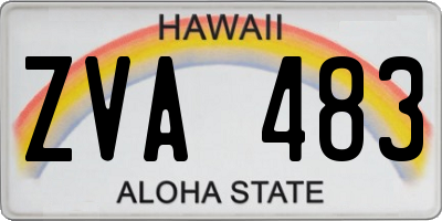 HI license plate ZVA483