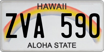HI license plate ZVA590