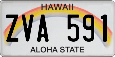 HI license plate ZVA591