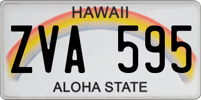 HI license plate ZVA595