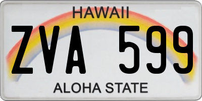 HI license plate ZVA599