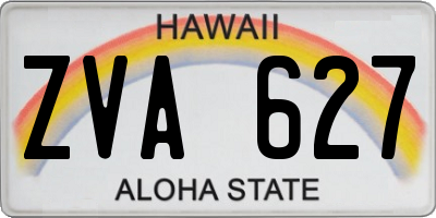 HI license plate ZVA627
