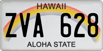 HI license plate ZVA628