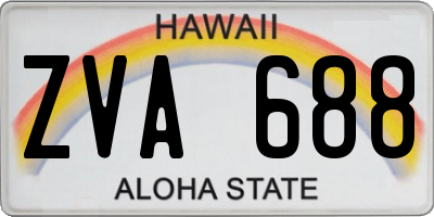 HI license plate ZVA688