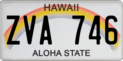HI license plate ZVA746